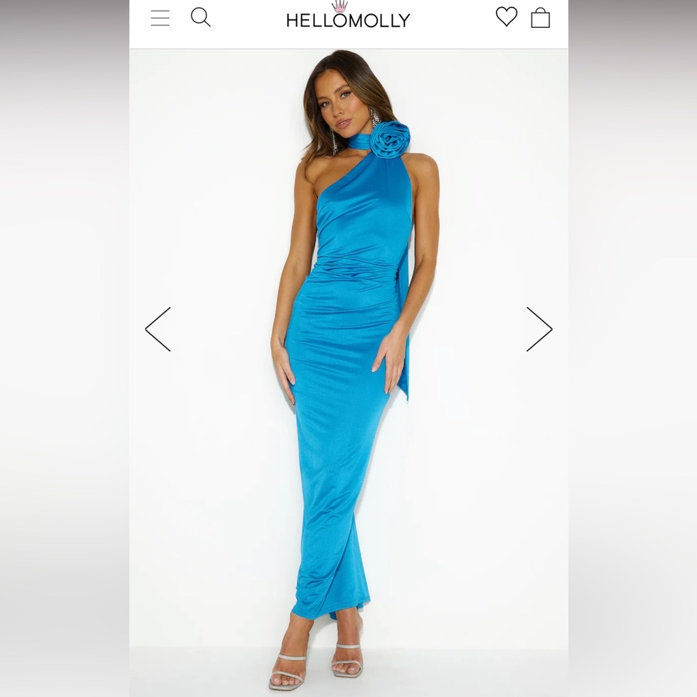 Hello Molly sweet charming Blue maxi asymmetrical dress